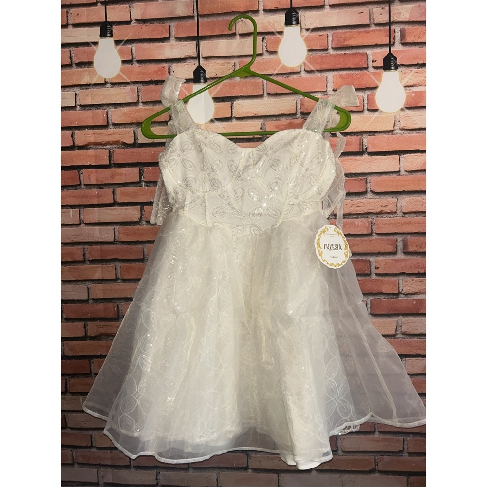Freesia Women's Size XS Mini Gown Dress With Sequins